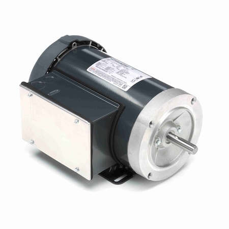 Leeson General Purpose Motor, 0.75 HP, 1 phase, 1200 RPM, 115/208-230 V, 56C Frame, TEFC G579
